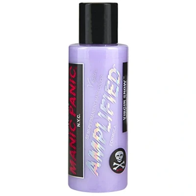 Image de Manic Panic Virgin Snow Amplified Cream, tonique capillaire semi permanent végétalien et respectueux des animaux, élimine les tons jaunes, 118 ml