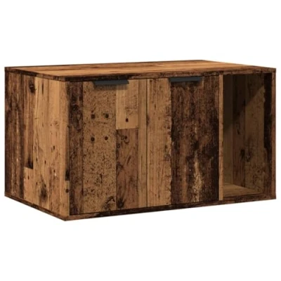 Afbeelding van vidaXL Kattenbakkast 80x50x45 cm bewerkt hout oud houtkleurig
