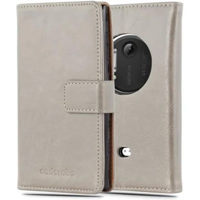 Afbeelding van Cadorabo Hoesje geschikt voor Nokia Lumia 1020 in CAPPUCCINO BRUIN Beschermhoes met magnetische sluiting, standfunctie en kaartvakje Book Case Cover Etui
