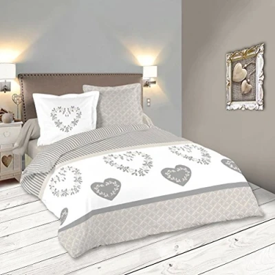 Afbeelding van Lovely Casa Manoir Dekbedovertrek 260 x 240 cm met 2 kussenslopen 63 cm, katoen, grijs