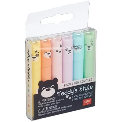 Image de Set 6 Mini Surligneurs Pastel Legami