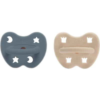 Afbeelding van HEVEA Fopspeen Orthondontisch Sand en Ocean Blue 3 36 mnd 100% natuurrubber