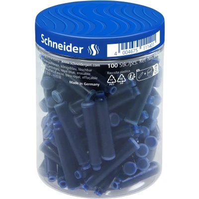 Afbeelding van Inktpatroon Schneider din blauw pot 100stuks