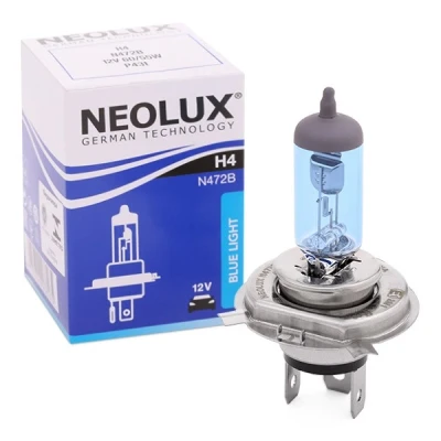 Afbeelding van NEOLUX N472B Gloeilamp, verstraler H4 12V 60 / 55W 5000K Halogeen PORSCHE: 911 Coupe, CHEVROLET: Cruze Hatchback, FORD: Transit Mk6 Van