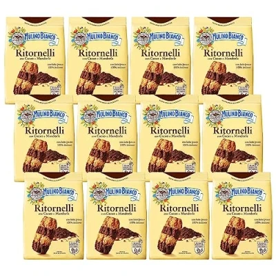 Afbeelding van Mulio Bianco Ritornelli Italiaanse koekjes zet cacao in amandelen, 700 g (Ritornelli, x12)