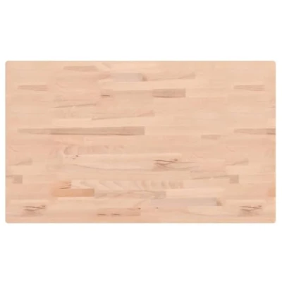 Afbeelding van Tafelblad rechthoekig 100x60x1,5 cm massief beukenhout