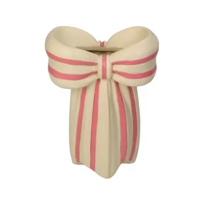 Afbeelding van Vaas Strik Polyresin Roze 7x14x19cm