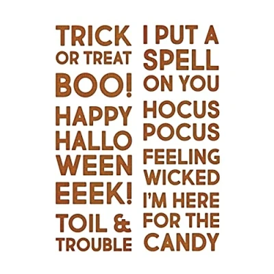 Afbeelding van Sizzix Thinlits Die Set Bold Text Halloween