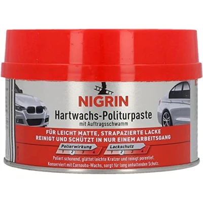 Afbeelding van NIGRIN Harde polijstpasta, reinigt, glad en conserveert, met hoogwaardige carnaubawas, 250 ml