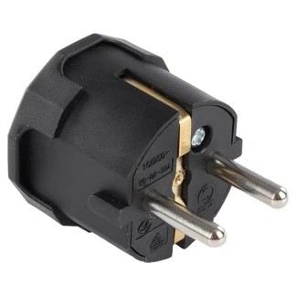 Afbeelding van Schuko stekker Q link (Randaarde, Haaks, 16 A, Zwart)