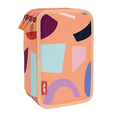 Afbeelding van MILAN® Plumier met 3 etages speciale seriële inhoud, Fun oranje dieren