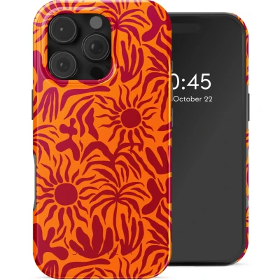 Afbeelding van Selencia Hoesje geschikt voor iPhone 16 Pro Vivid Backcover MagSafe Tropical Vibes Apricot