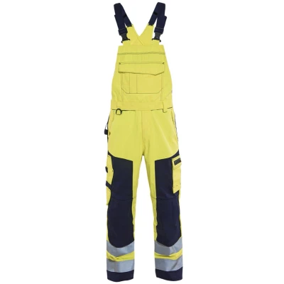 Afbeelding van Blaklader Multinorm bretelbroek 2608 1514 High Vis Geel/Marineblauw C60
