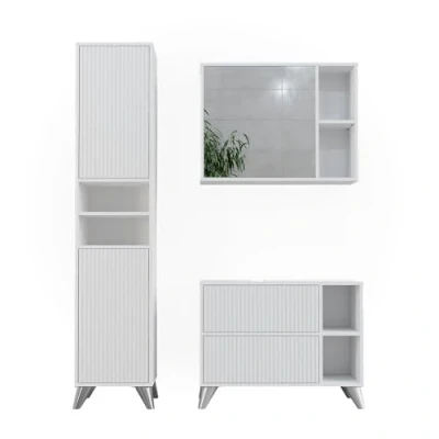 Afbeelding van Vicco Leano Badkamermeubelset 80 cm, set 3 Wit