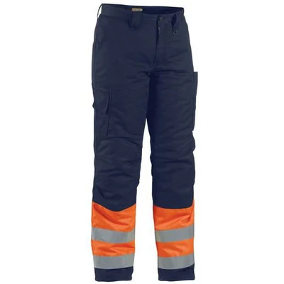 Image de Pantalon haute visibilité hiver orange fluorescent/marine
