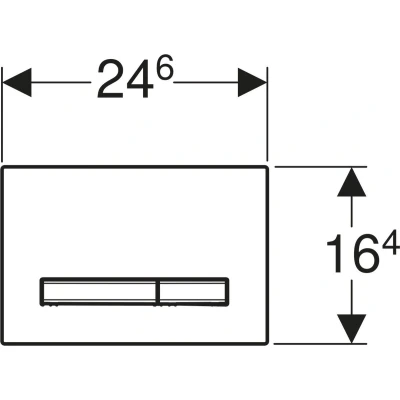 Afbeelding van Geberit Sigma50 bedieningsplaat, voor 2 toets spoeling afdekplaat lava