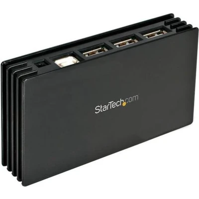 Afbeelding van StarTech.com ST7202USBGB interface hub USB 2.0 480 Mbit/s Zwart