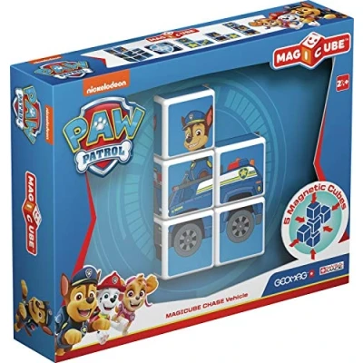 Afbeelding van Paw Patrol Chase Geomag MagiCube Police Truck 5 delig