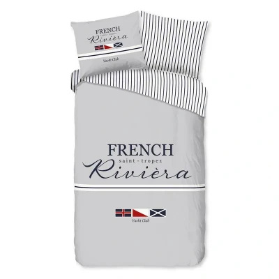 Afbeelding van Pure Riviera Dekbedovertrek Grijs 1 persoons (140 x 200/220 cm)