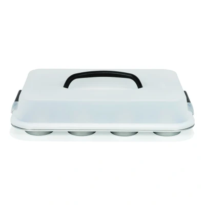 Afbeelding van Patisse Muffinvorm 12 Vaks met Draagdeksel 35cm