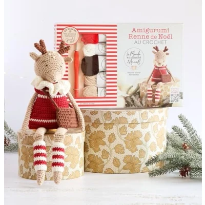 Afbeelding van AMIGURUMI RENNE DE NOEL AU CROCHET (+ CROCHETS ET PELOTES)