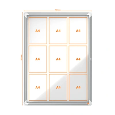 Image de Nobo Buitenvitrine Draaideur Magnetische Binnenkant 9xA4