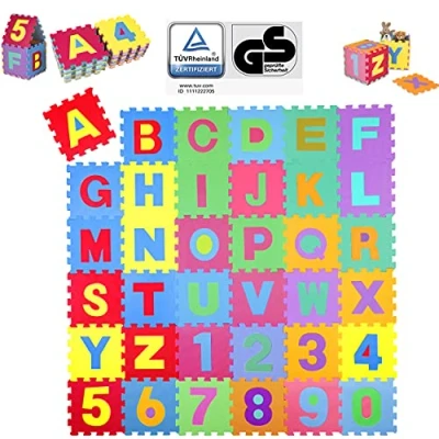 Afbeelding van 86 delige foam puzzelmat, Kiduku, speelmat foam, speelkleed, puzzel
