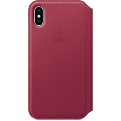 Afbeelding van Apple origineel leather folio case iPhone X / XS pink 2441237