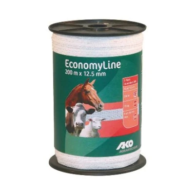 Afbeelding van Ako economyline lint wit 12.5mm 200 meter