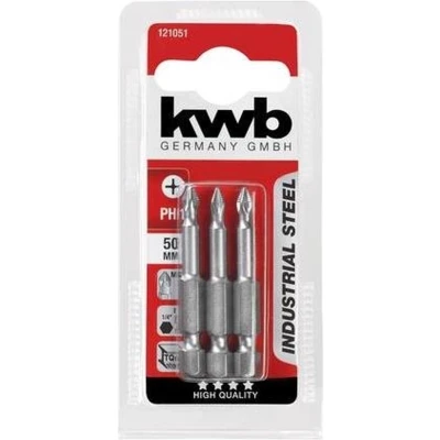Afbeelding van kwb 121051 Kruis bit PH 1 Staal 3 stuk(s)