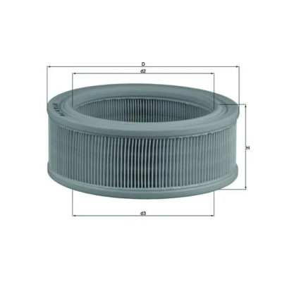 Afbeelding van MAHLE ORIGINAL LX 140 Luchtfilter 77,5 205,5 Filter insert RENAULT: 4 Estate, Van, 8