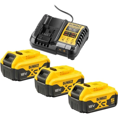 Image de DEWALT DCB1104P3 QW Kit de chargement la batterie 18V XR (3x 5.0Ah + multi chargeur)