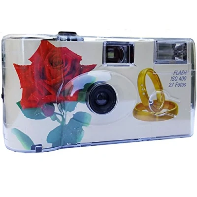 Afbeelding van Single Use Camera Flash 400 27 Roze met Ringen