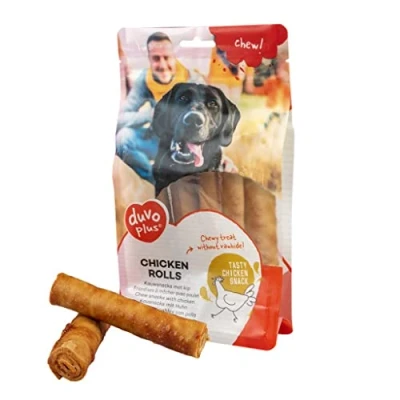 Afbeelding van Duvoplus Hondensnack Hond Chew! Kip Rolls M 12cm 5pcs / 330g 5st