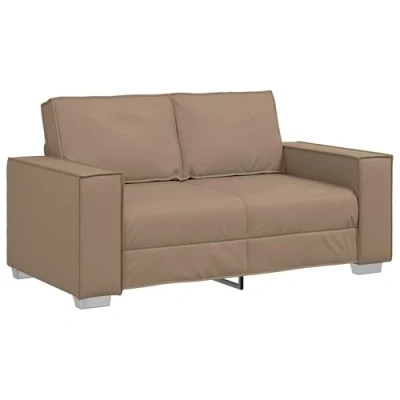 Afbeelding van vidaXL Bank Cappuccino Kunstleer 160 x 78 84 cm Veel zitplaatsen