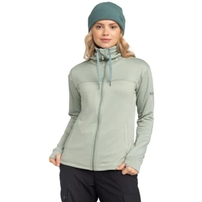 Afbeelding van Roxy Vertere FULL ZIP Fleecejas, Dames, Maat: Large, Green