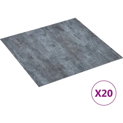 Afbeelding van Vloerplanken 20 st zelfklevend 1,86 m² PVC grijs marmerpatroon