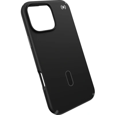 Afbeelding van Speck hoesje geschikt voor Apple iPhone 16 Pro Max Slank Ultieme Bescherming Luxe Soft touch Afwerking Valbescherming gecertificeerd tot 4 meter Microban Antibacterieel Presidio2 lijn Zwart
