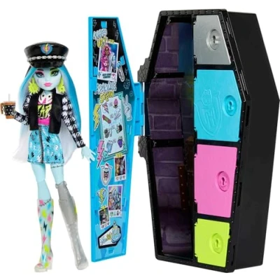 Afbeelding van Monster High Skulltimate Secrets Pop Frankie Stein met garderobe