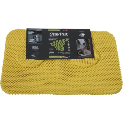 Afbeelding van Able2 StayPut Anti slip placemat en onderzetter set geel