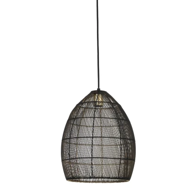 Afbeelding van Meya hanglamp Ø30x37 cm metaal zwart/goud