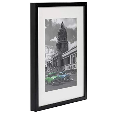 Afbeelding van BD ART MDF fotolijst met passe partout 21x30 cm (A4) zwart 30x40 lijst