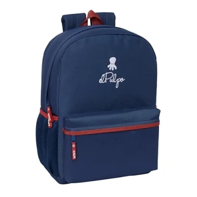Afbeelding van Safta EL Pulpo Sac à Dos Scolaire Adaptable la Poussette Idéal pour les Enfants de différents âges Confortable et Polyvalent, Qualité Résistance, 32x14x43cm, bleu Marine, M, Casual, marine