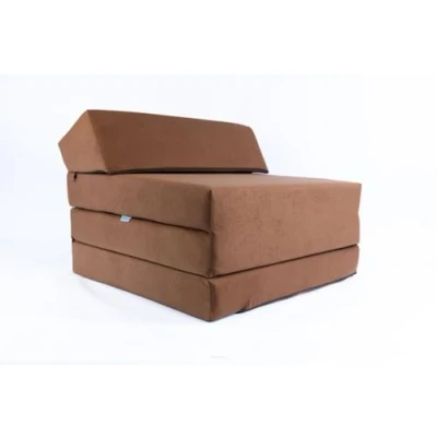 Afbeelding van Opvouwbaar logeermatras, afmetingen 200 x 70 10 cm (bruin)