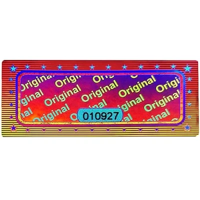 Afbeelding van 250 stuks hologram 3D zegel origineel met serienummer 46 x 20 mm glanzend zilver veiligheidszegel, kwaliteitszegel, garantiezegel, veiligheidslabel