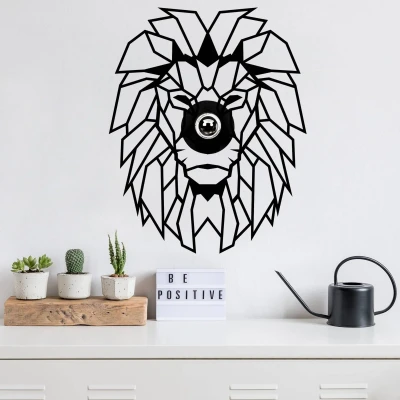 Afbeelding van Wandlamp W 056, zwart, leeuwenontwerp, MDF hout gelaserd