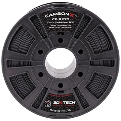Afbeelding van 3D Xtech PTG3010750BK0 CarbonX™ CF Filament PETG Compound Chemisch bestendig 1.75 mm 750 g Zwart 1 stuk(s)