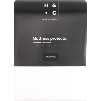 Afbeelding van H&amp;C Waterdichte Matrasbeschermer 90 x 200 cm 100% PES Jersey Ademend &amp; Anti allergeen