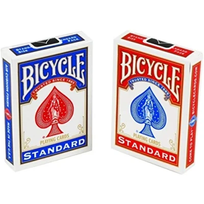 Afbeelding van Bicycle Set van 2 speelkaarten, uniseks, rood, blauw, standaard, 88 x 63 mm