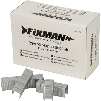 Afbeelding van Fixman Type 53 nietjes, 5000 pak 11,25 x 14 0,75 mm